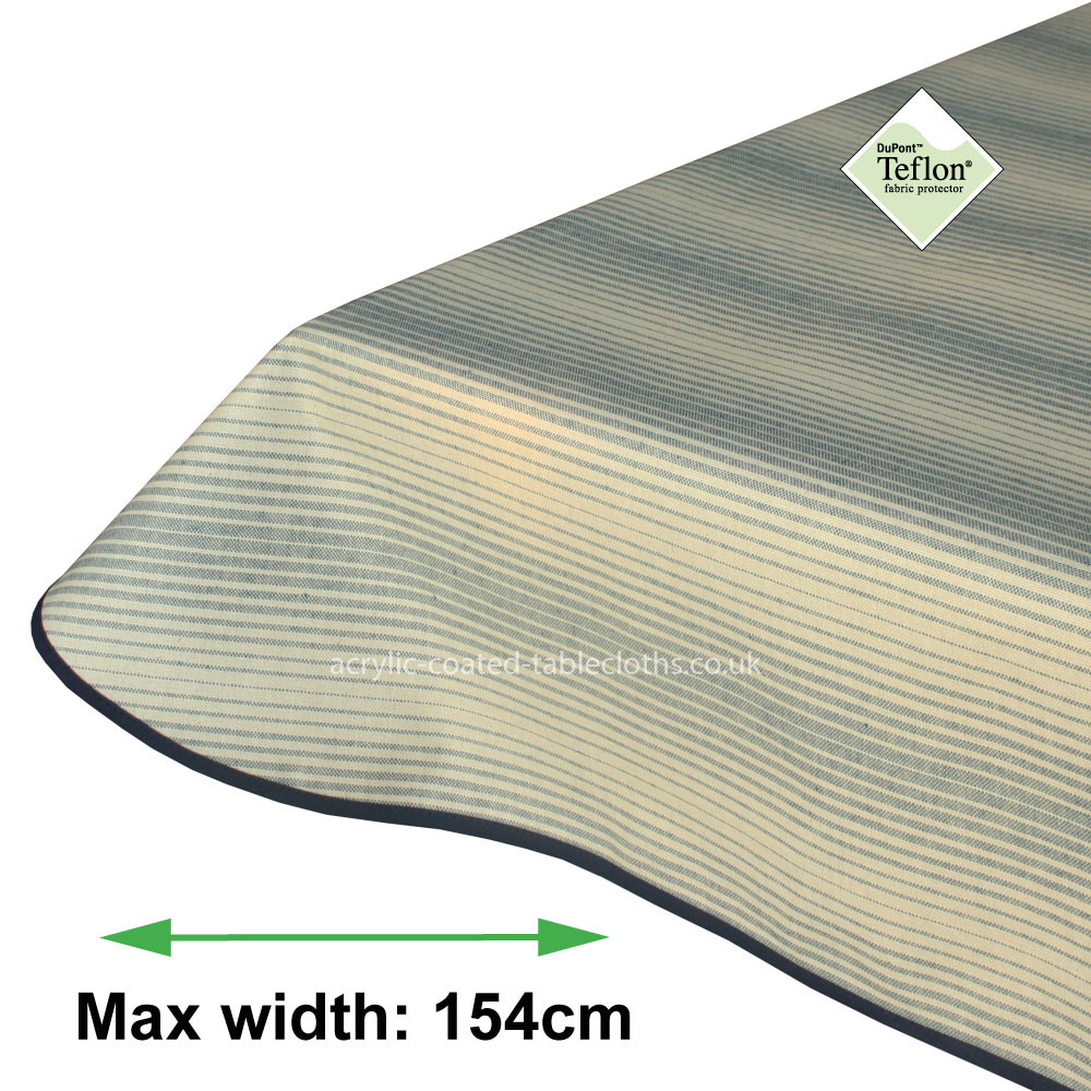 Seismic Lines Blue Acrylic Coated Tablecloth with Teflon