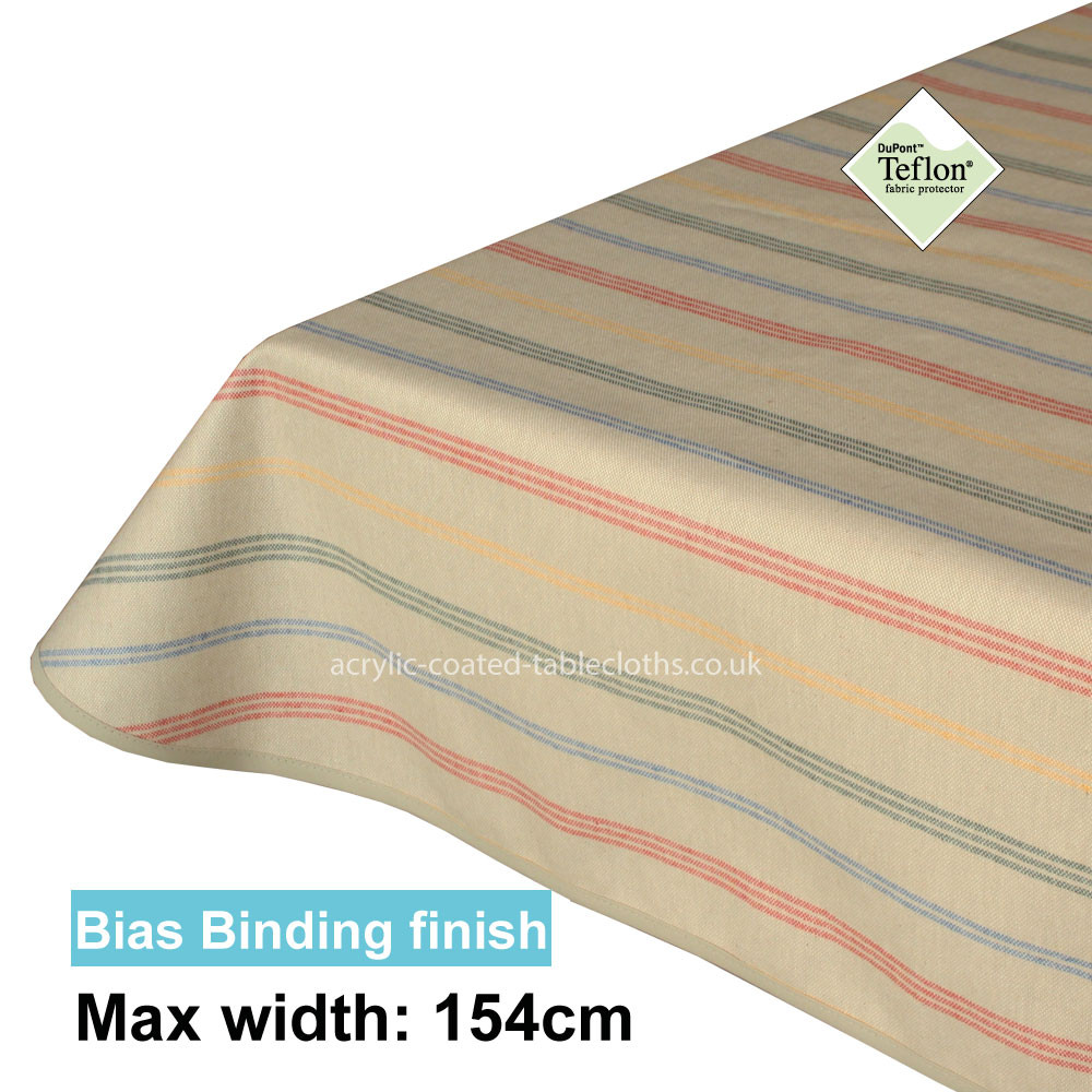 Acrylic Coated Tablecloth with Bias Binding
