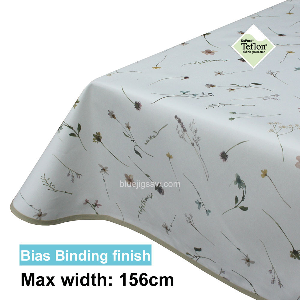 Acrylic Coated Tablecloth with Bias Binding