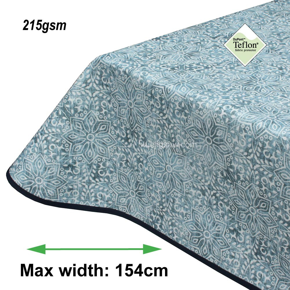 Cadiz Blue Acrylic Coated Tablecloth