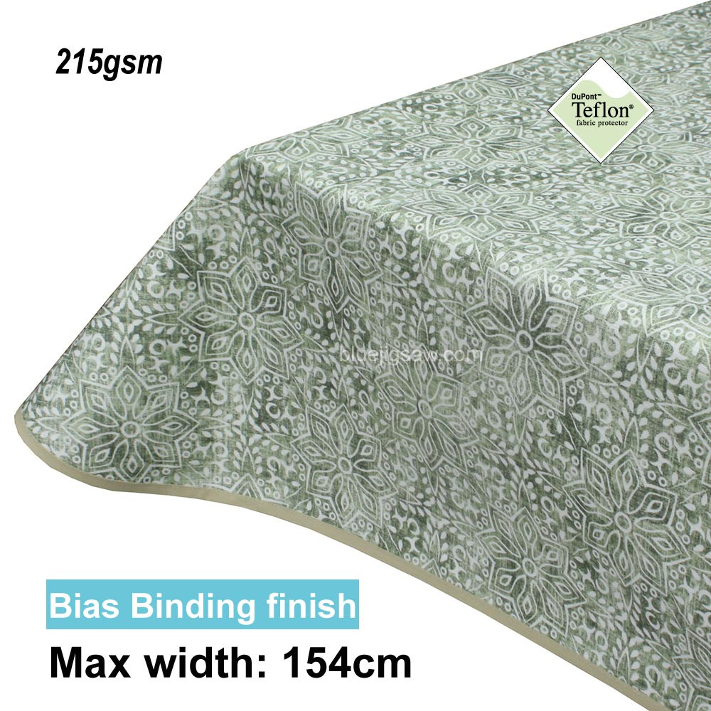 Acrylic Coated Tablecloth with Bias Binding