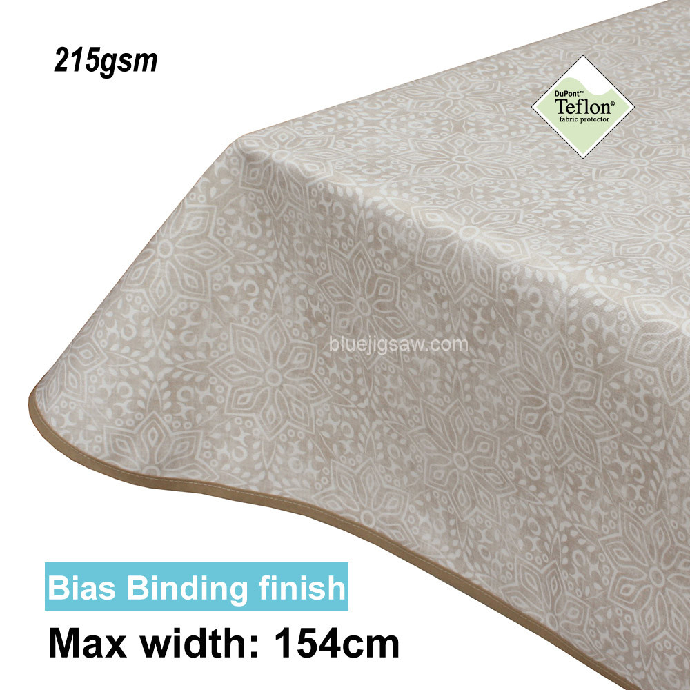 Acrylic Coated Tablecloth with Bias Binding