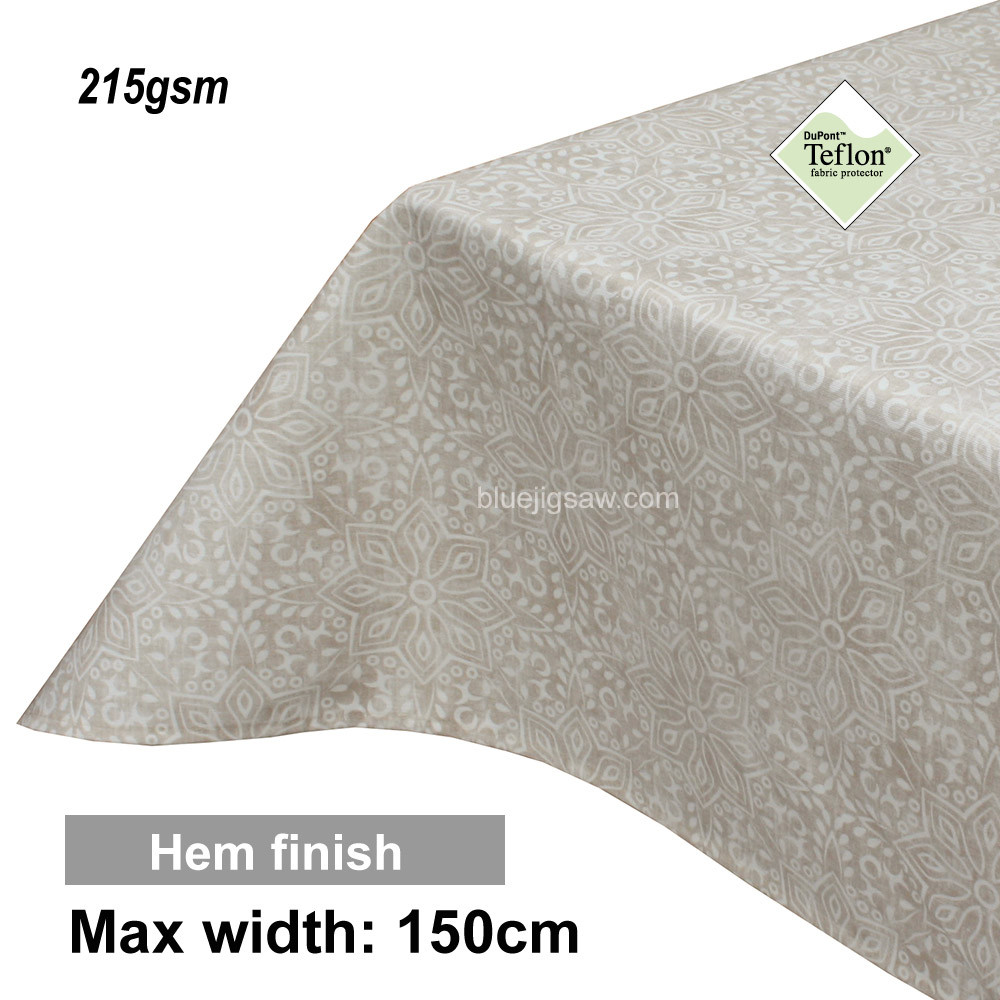Acrylic Coated Tablecloth with Hem finish