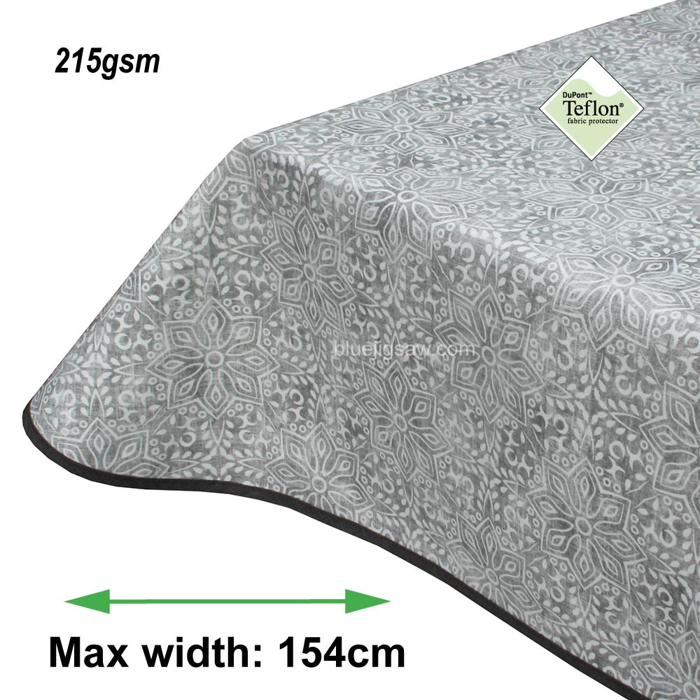 Cadiz Grey Acrylic Coated Tablecloth
