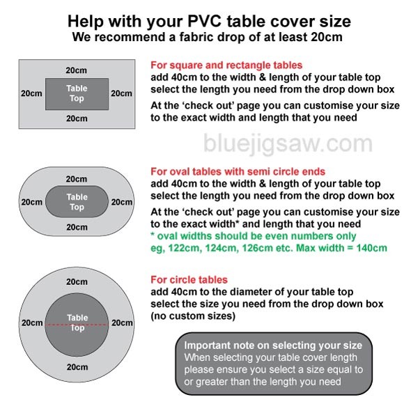 Misty Terracotta Vinyl PVC Tablecloth Size Help
