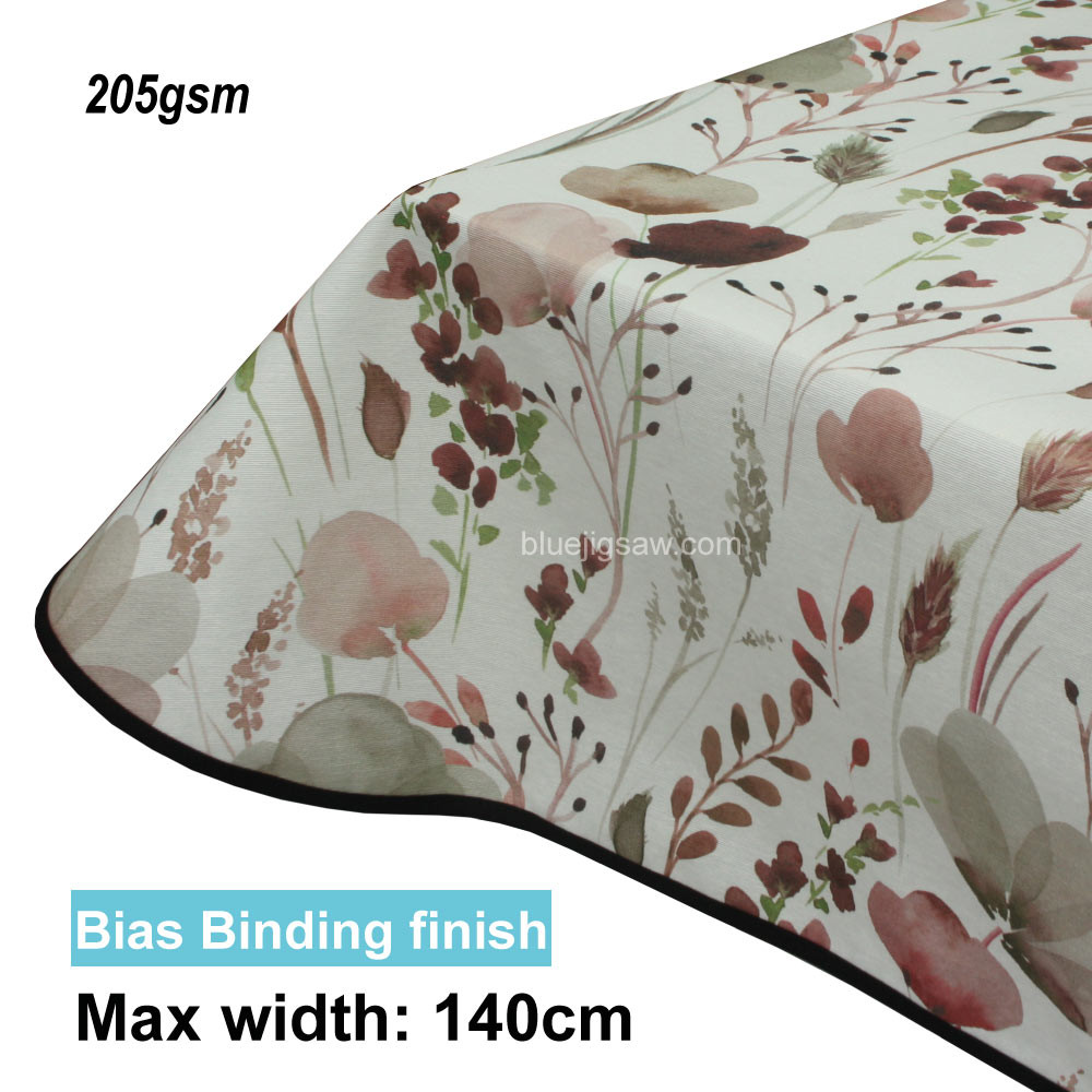 Acrylic Coated Tablecloth with Bias Binding