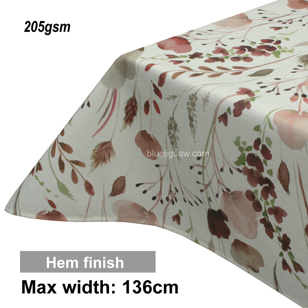 Acrylic Coated Tablecloth with Hem finish