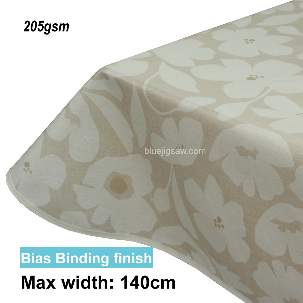 Acrylic Coated Tablecloth with Bias Binding