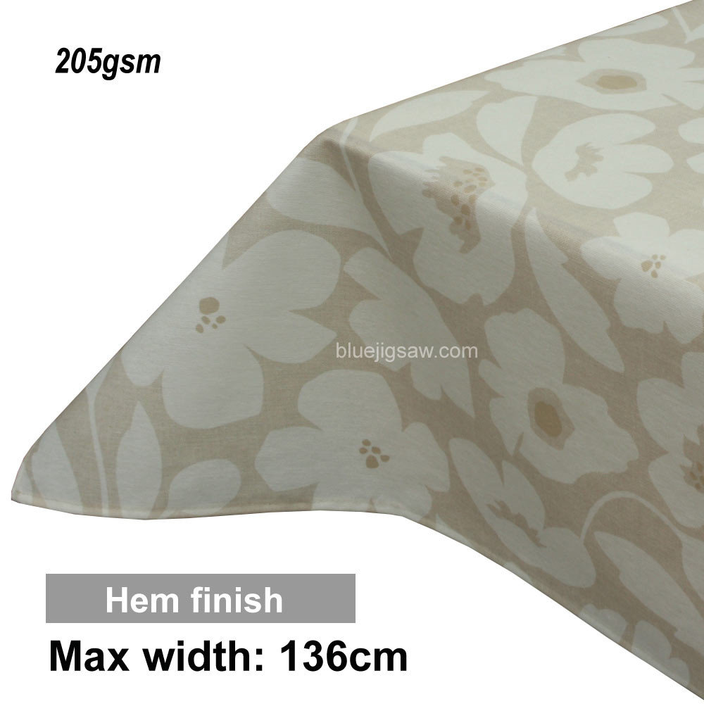 Acrylic Coated Tablecloth with Hem finish