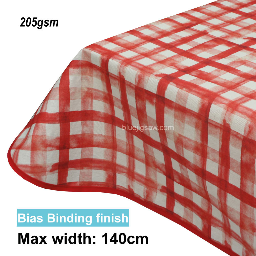 Acrylic Coated Tablecloth with Bias Binding