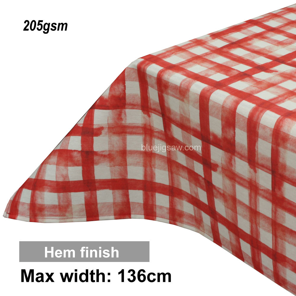 Acrylic Coated Tablecloth with Hem finish