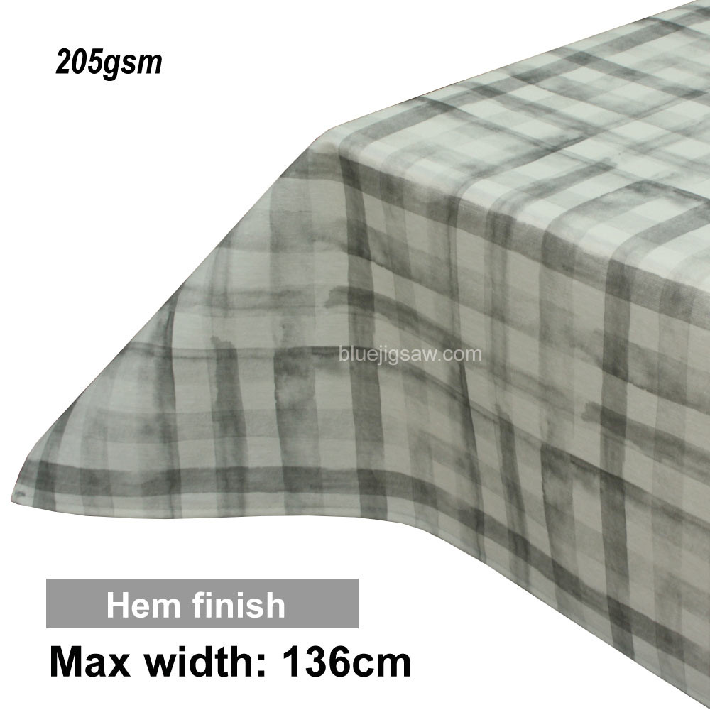 Acrylic Coated Tablecloth with Hem finish
