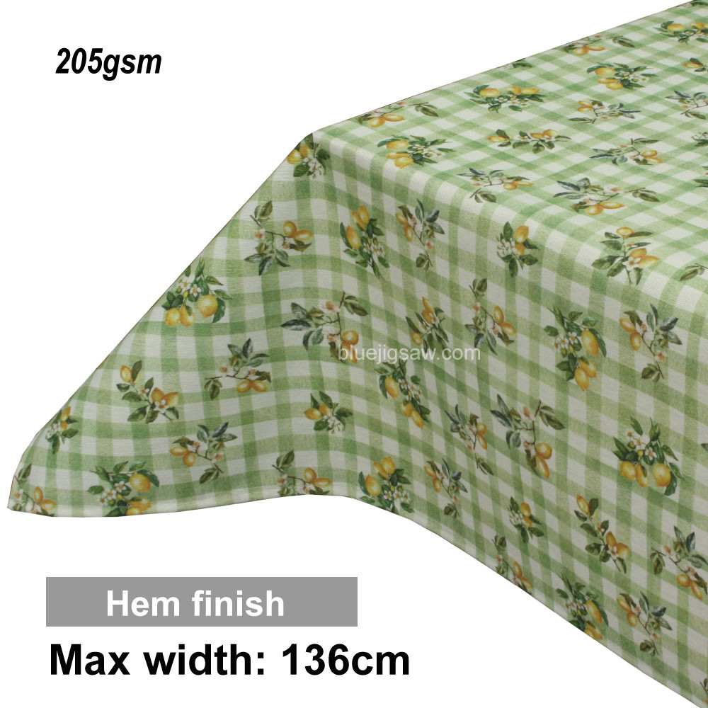 Acrylic Coated Tablecloth with Hem finish