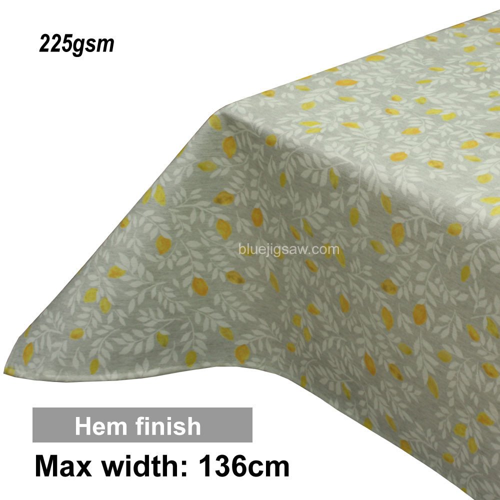 Acrylic Coated Tablecloth with Hem finish