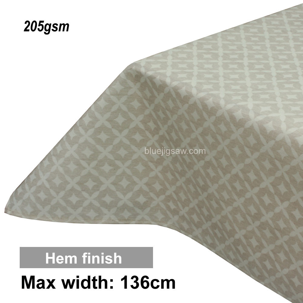 Acrylic Coated Tablecloth with Hem finish