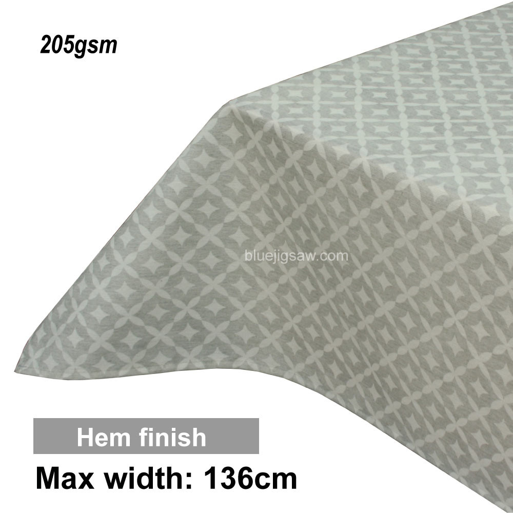 Acrylic Coated Tablecloth with Hem finish