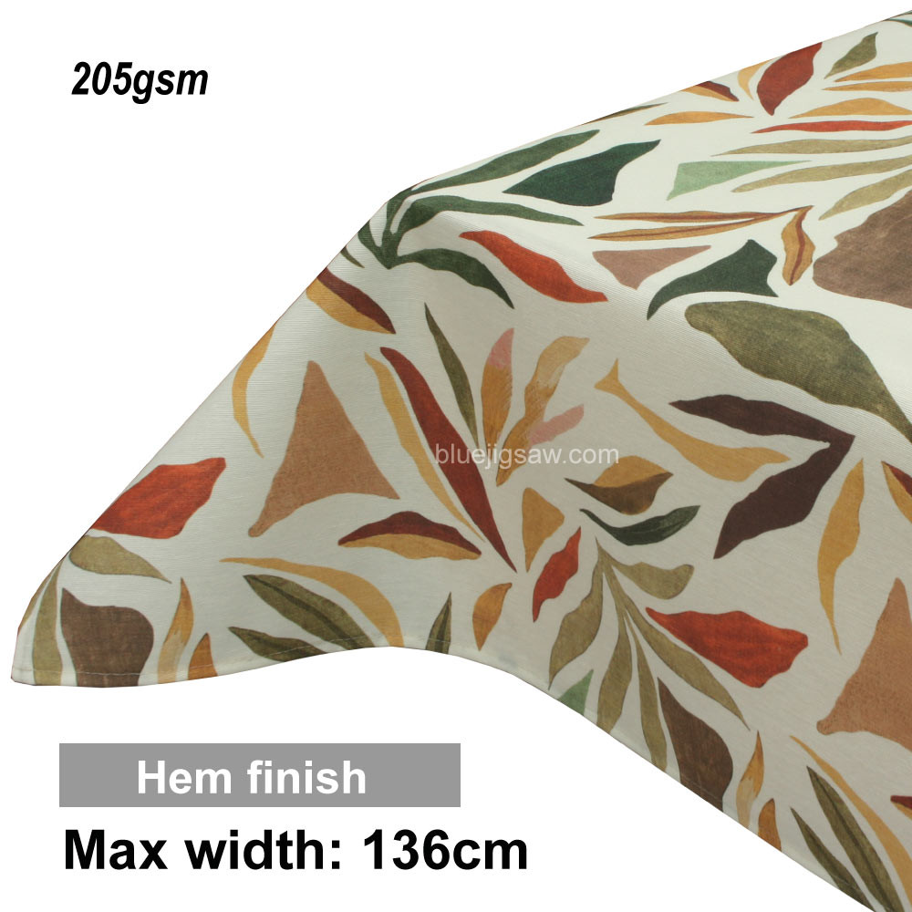 Acrylic Coated Tablecloth with Hem finish