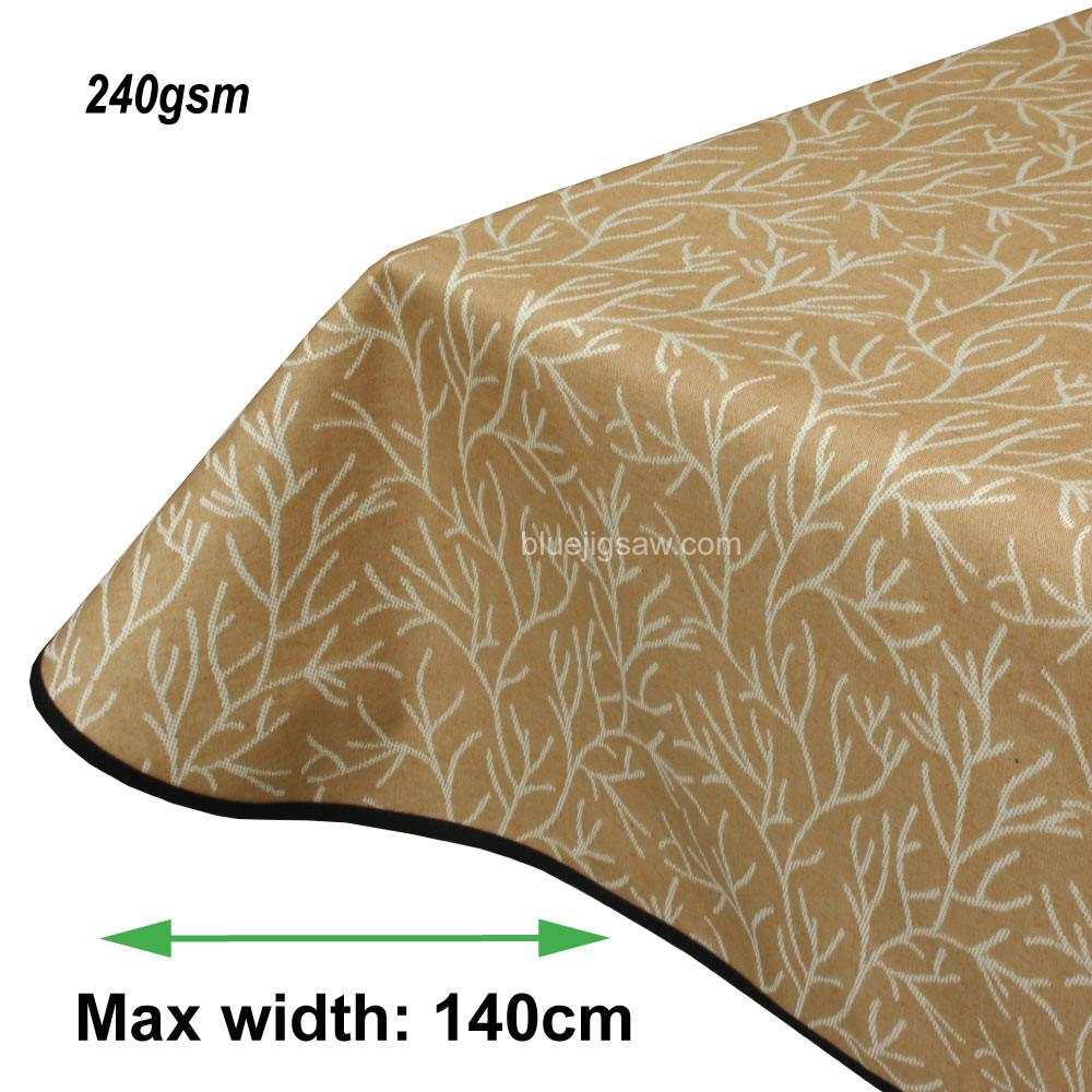 Santa Maria Camel Acrylic Coated Tablecloth