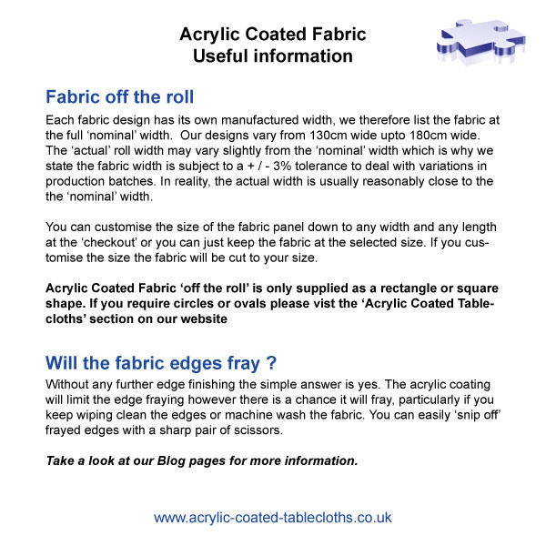 Acrylic Coated Fabric Information
