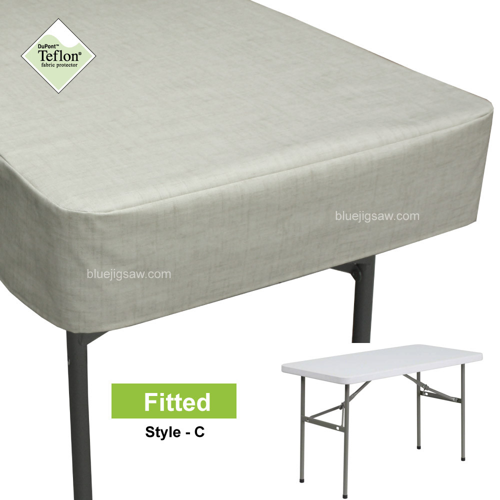 Fitted Tablecloth for Rectangle Table with Rounded Corners