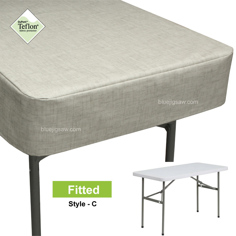 Fitted Tablecloth for Rectangle Table with Rounded Corners