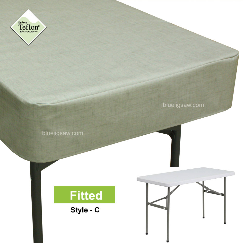 Fitted Tablecloth for Rectangle Table with Rounded Corners