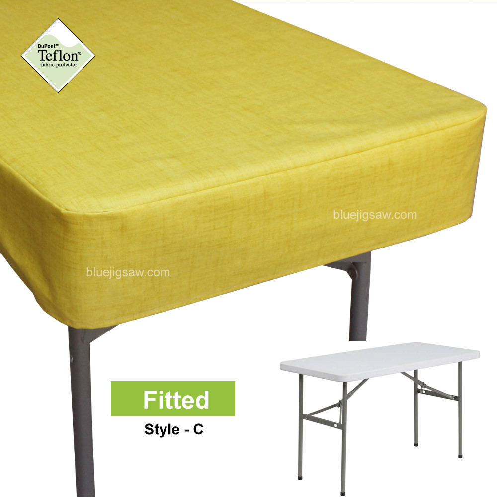 Fitted Tablecloth for Rectangle Table with Rounded Corners
