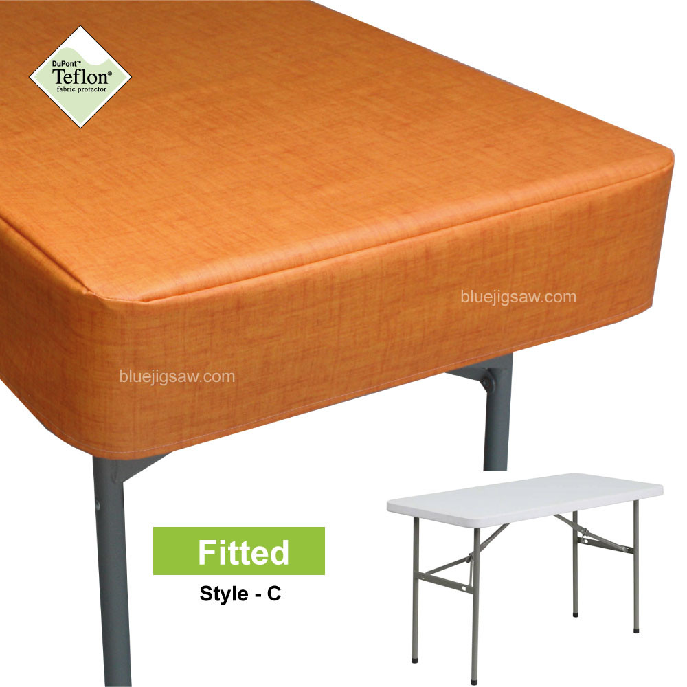 Fitted Tablecloth for Rectangle Table with Rounded Corners