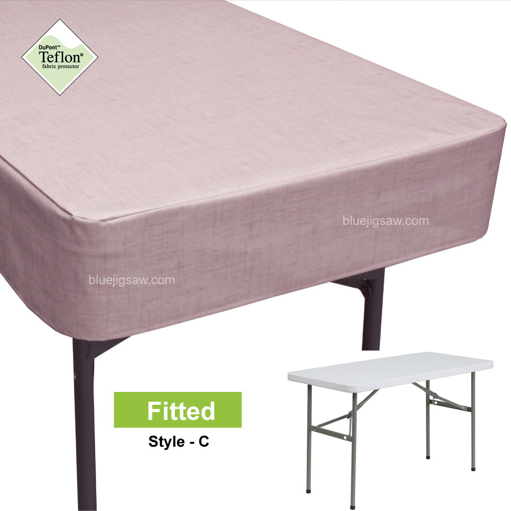 Fitted Tablecloth for Rectangle Table with Rounded Corners