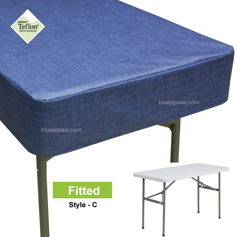 Fitted Tablecloth for Rectangle Table with Rounded Corners