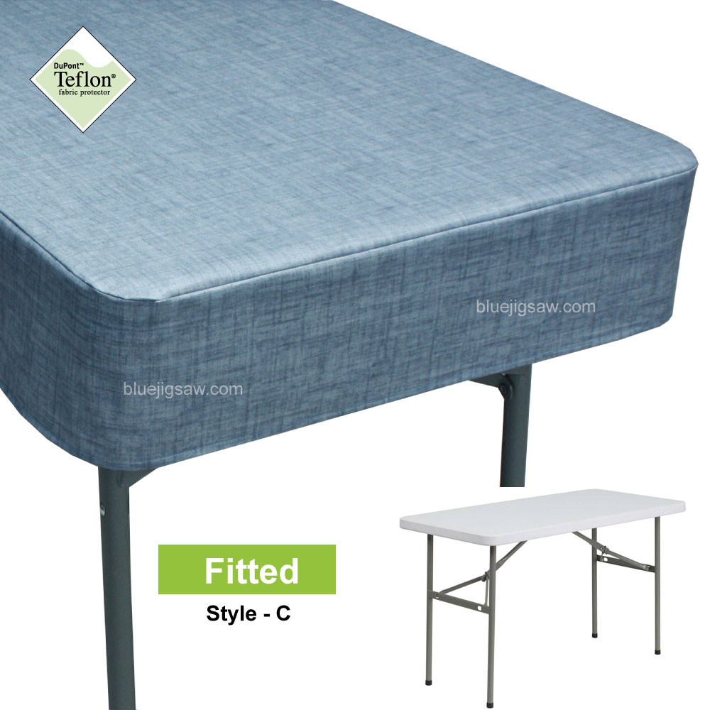 Fitted Tablecloth for Rectangle Table with Rounded Corners