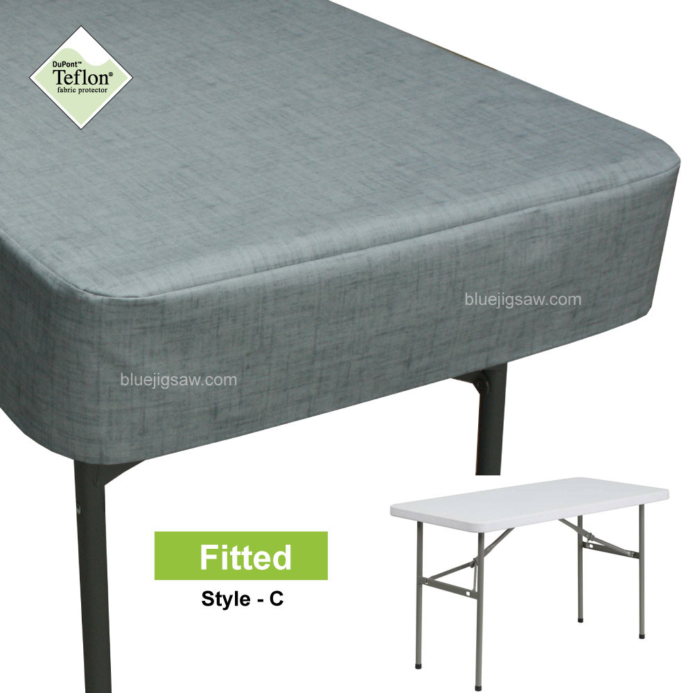 Fitted Tablecloth for Rectangle Table with Rounded Corners