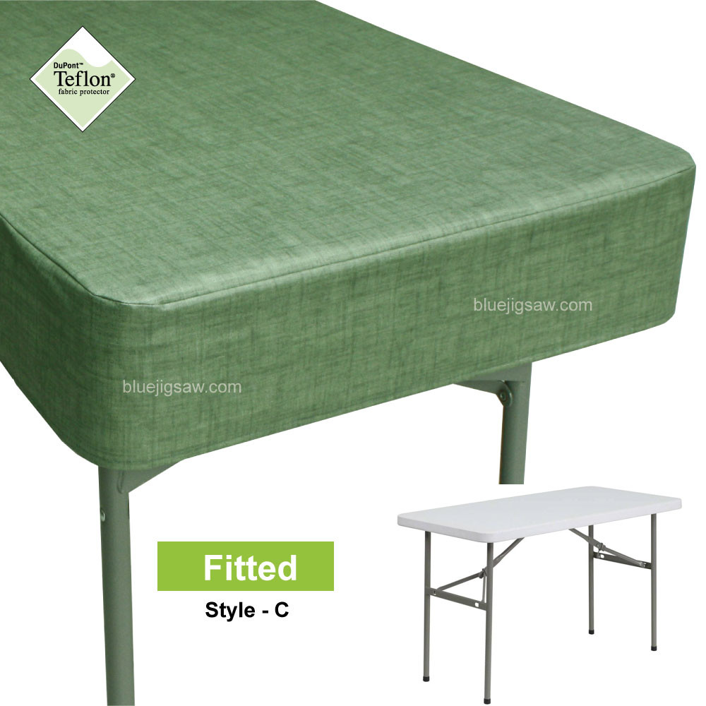 Fitted Tablecloth for Rectangle Table with Rounded Corners