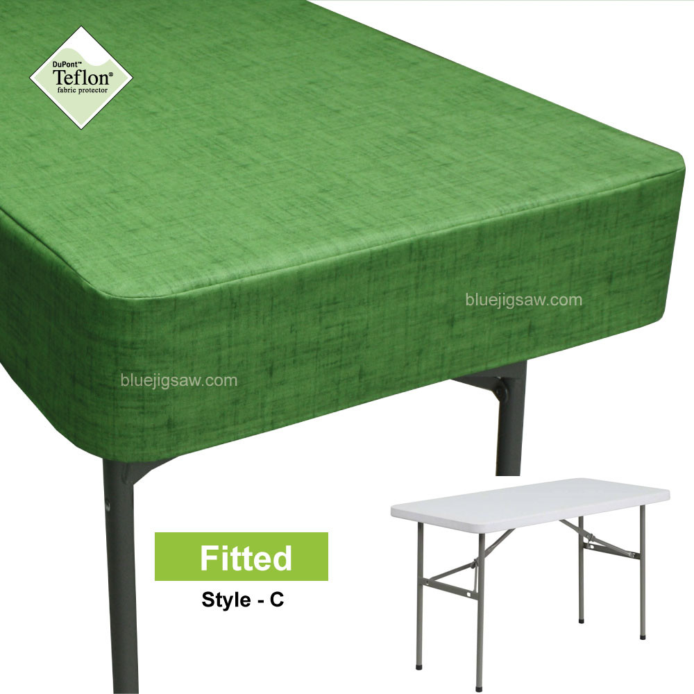 Fitted Tablecloth for Rectangle Table with Rounded Corners