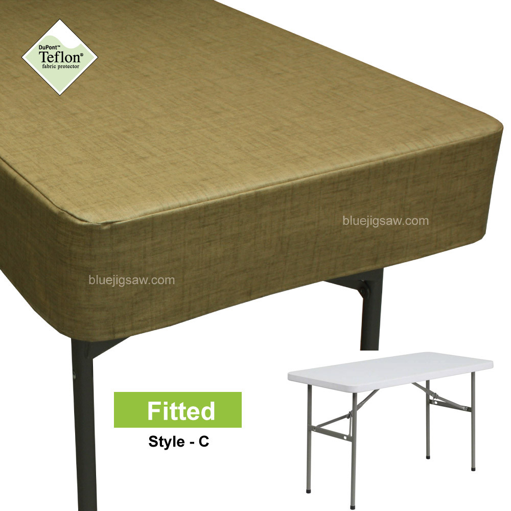 Fitted Tablecloth for Rectangle Table with Rounded Corners