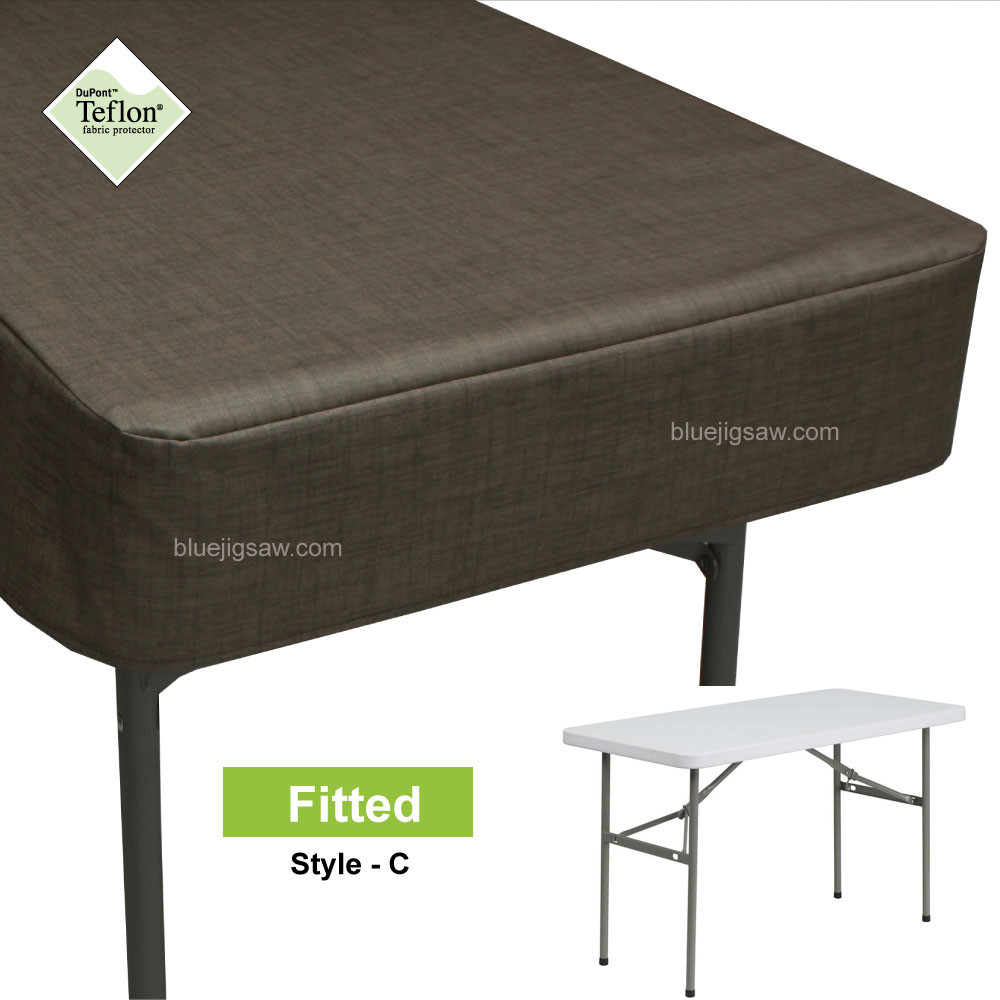 Fitted Tablecloth for Rectangle Table with Rounded Corners