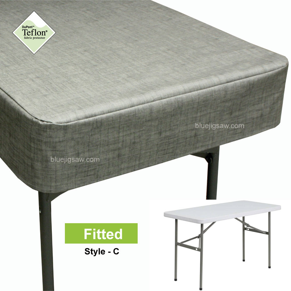 Fitted Tablecloth for Rectangle Table with Rounded Corners