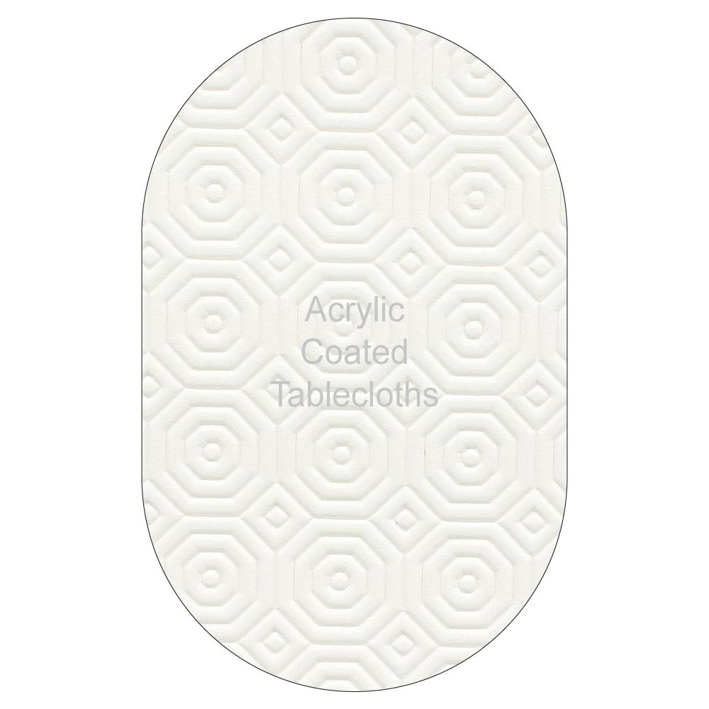 Oval White Table Protector