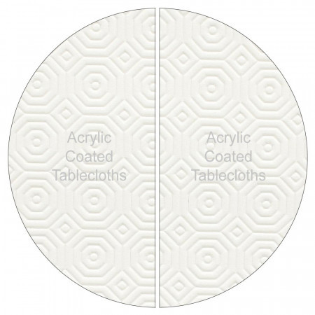 Two Piece Round White Table Protector