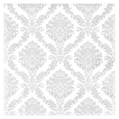Home Fashion 3ply 33cm Paper Napkins, Elegant Silver