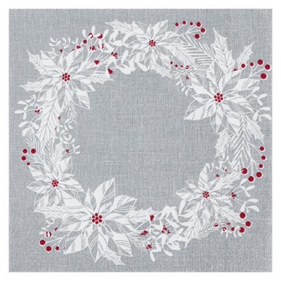Home Fashion 3ply 33cm Paper Napkins, Scandi Wreath
