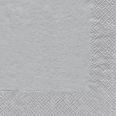 Home Fashion 3ply 40cm Paper Napkins, Silver