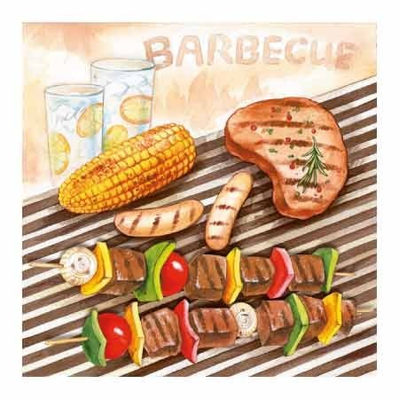 Ambiente 3ply 33cm Paper Napkins, Barbecue