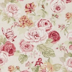 Clarke and Clarke Genevieve Old Rose Fabric, Remnant