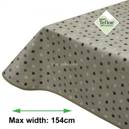 Polka Dot Purples Acrylic Coated Tablecloth with Teflon