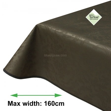Park Lane Taupe Acrylic Coated Tablecloth