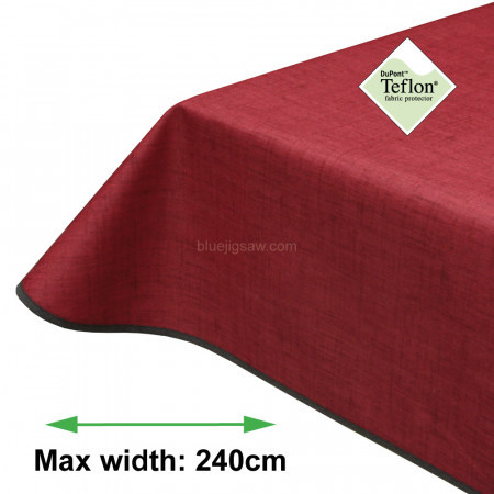 Symphony Bordeaux Acrylic Coated Tablecloth with Teflon