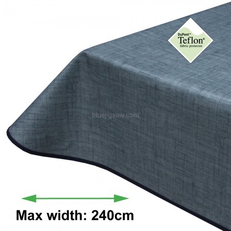 Symphony Light Denim Acrylic Coated Tablecloth with Teflon