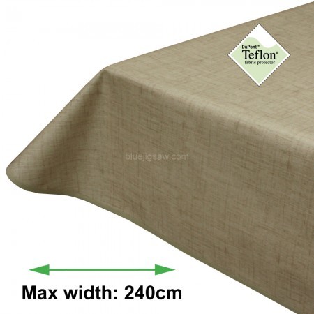 Symphony Sand Acrylic Coated Tablecloth with Teflon