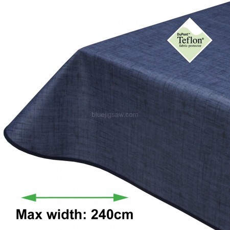 Symphony Navy Blue Acrylic Coated Tablecloth with Teflon